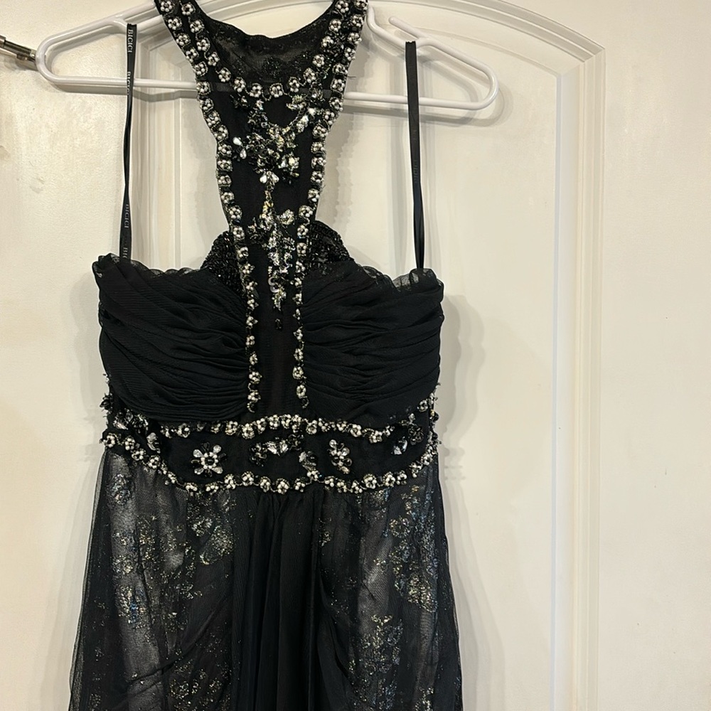 Black formal dress with unique design
